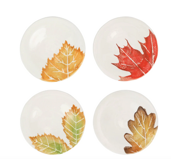 Vietri Autunno Assorted Canape Plates - Set of 4